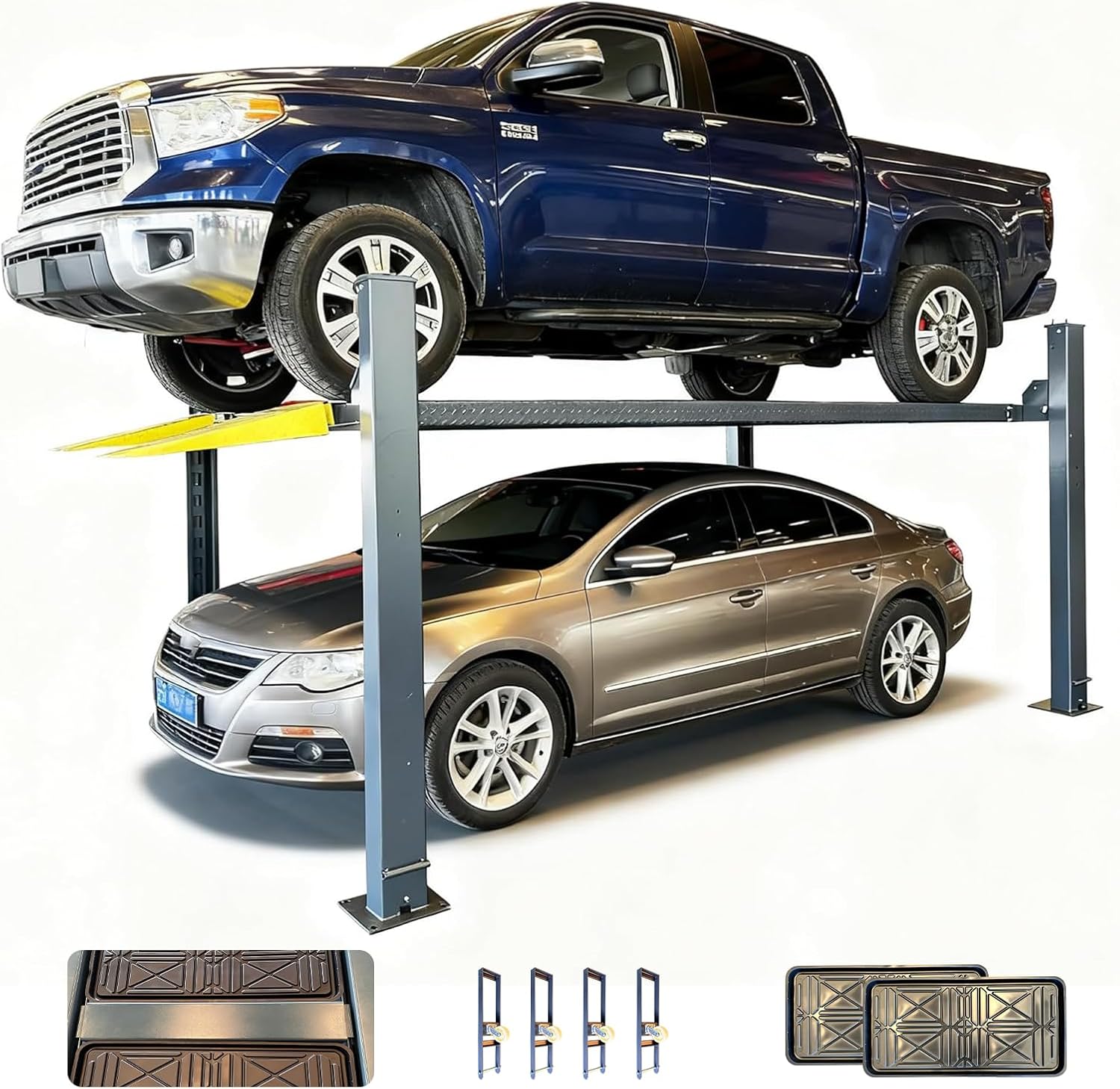 KATOOL 4 post lift review — full package contents including posts, runways, and hardware