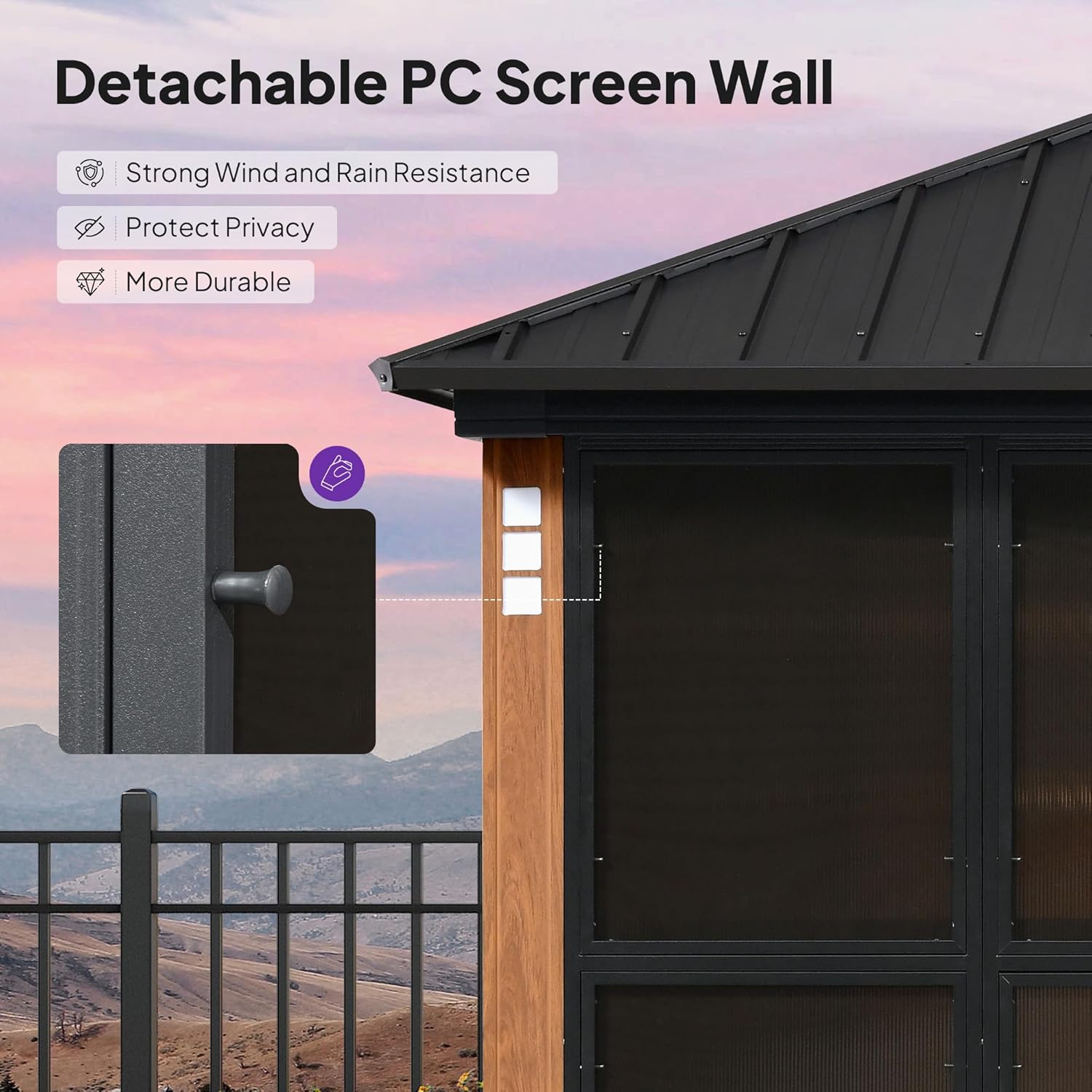 PURPLE LEAF hardtop gazebo review performance testing over multiple weeks