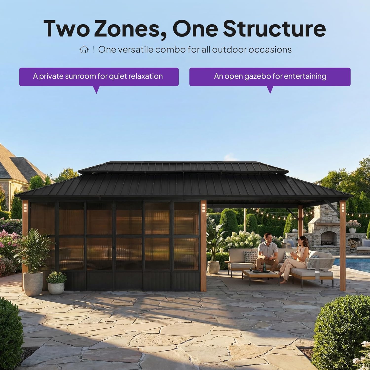 PURPLE LEAF hardtop gazebo review feature breakdown and specification detail