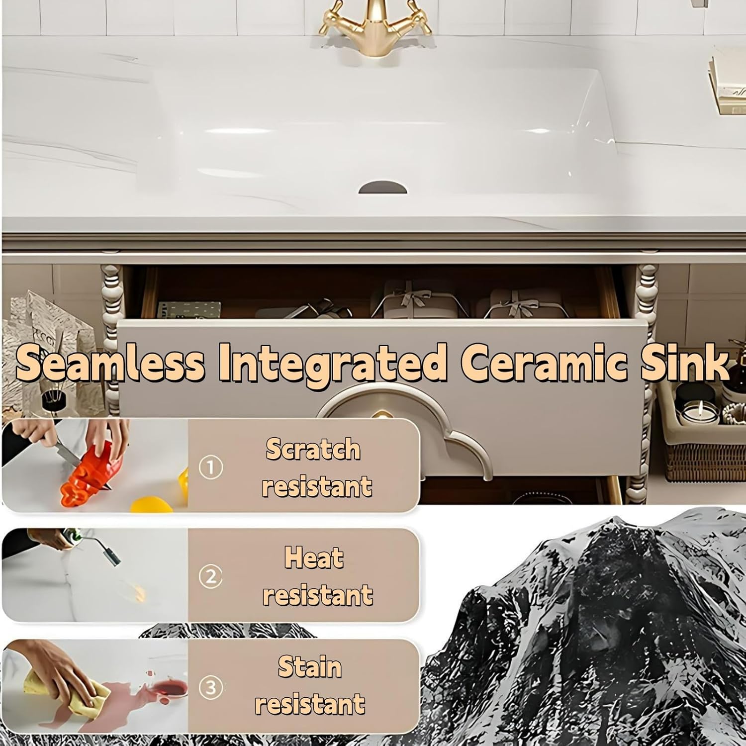 Step-by-step guide for TIZAZO bathroom vanity review installation and usage