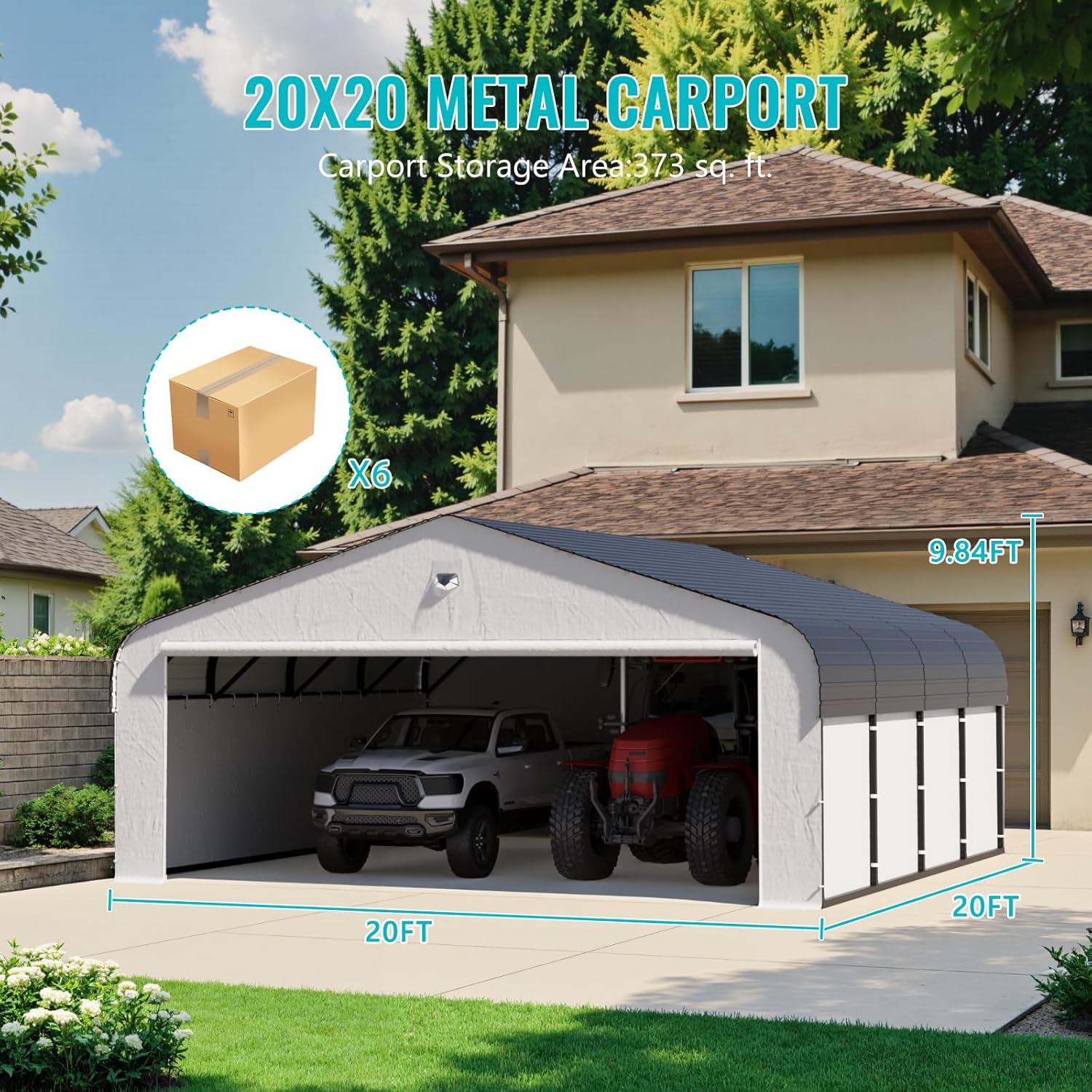 20x20 metal carport review,20x20 galvanized carport review and rating,is 20x20 carport worth buying,Sannwsg 20x20 carport review pros cons,20x20 carport review honest opinion,high capacity carport review verdict setup process and initial configuration