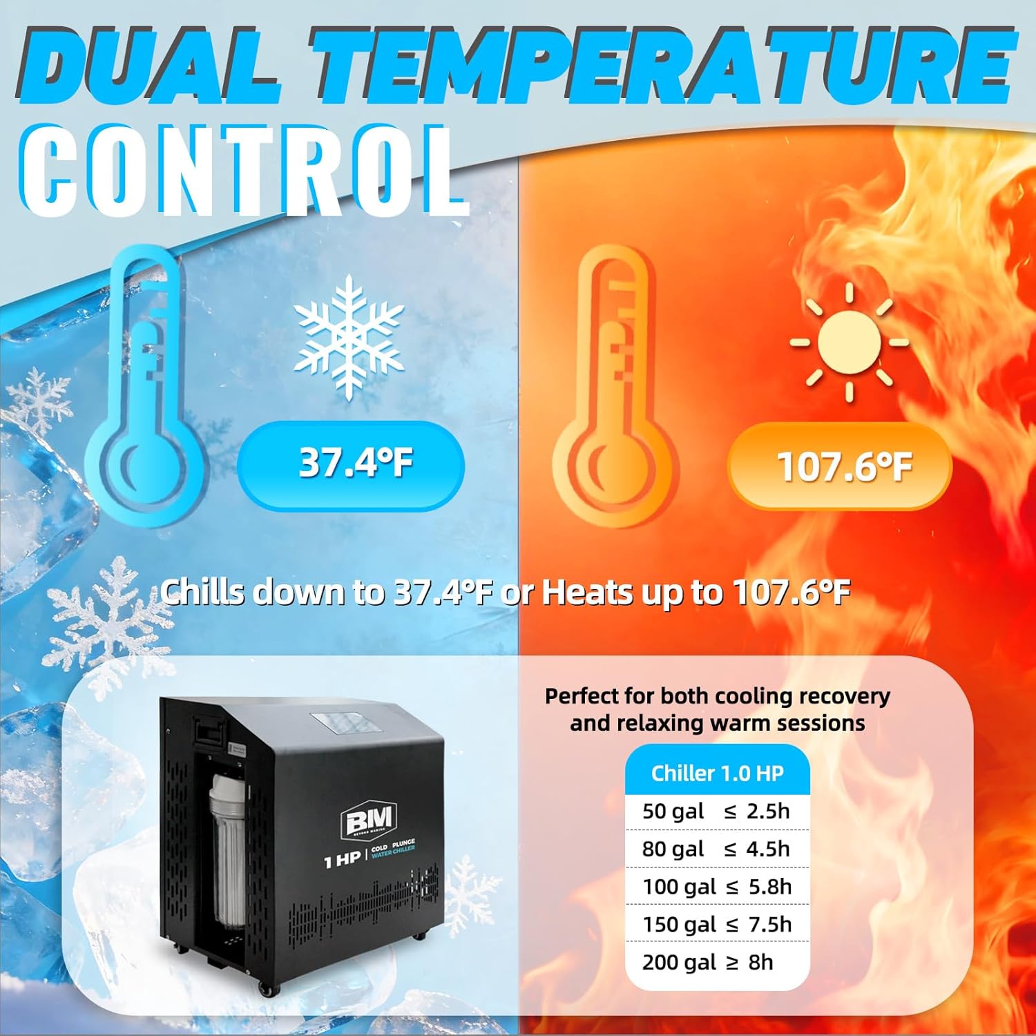 BEYOND MARINA 1 HP cold plunge chiller review performance testing over multiple weeks