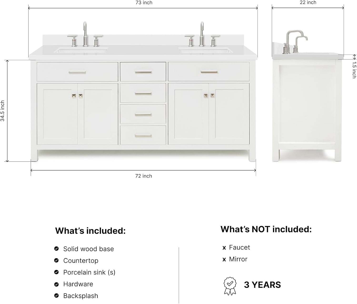 DKB Alenza 72 inch Bathroom Vanity Review: Pros & Cons 2 DKB Alenza 72 inch bathroom vanity review setup and first use experience