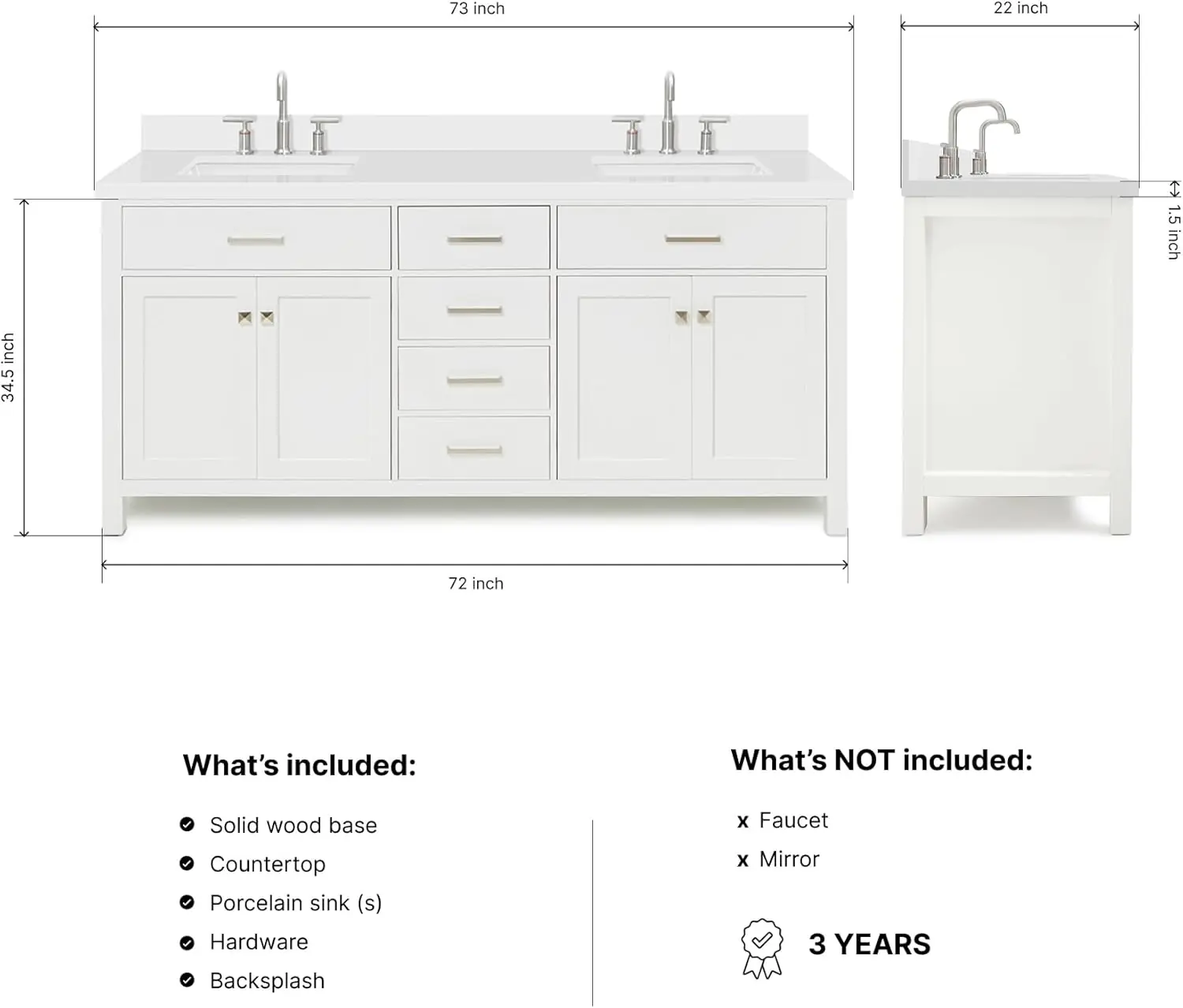 DKB Alenza 72 inch Bathroom Vanity Review: Pros & Cons 2 DKB Alenza 72 inch bathroom vanity review setup and first use experience