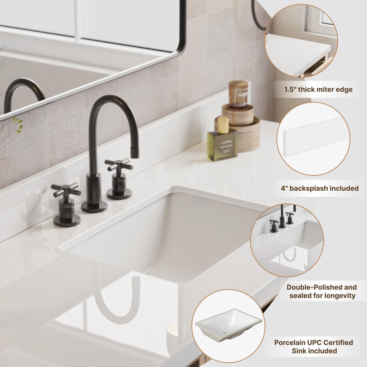 DKB Alenza 72 inch Bathroom Vanity Review: Pros & Cons 4 DKB Alenza 72 inch bathroom vanity review features evaluated through real use