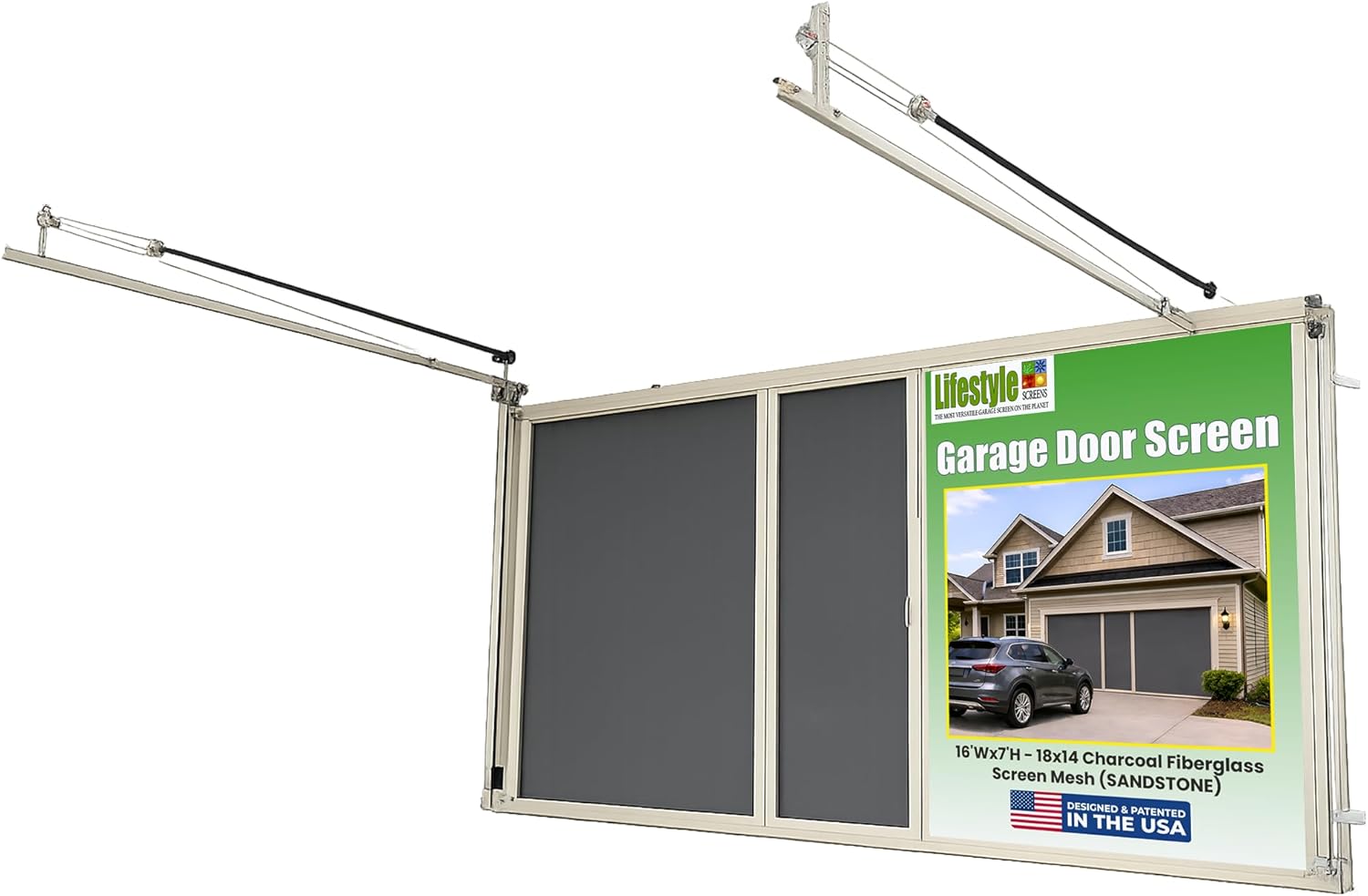 Lifestyle Screens garage door screen review and rating build quality and materials close-up