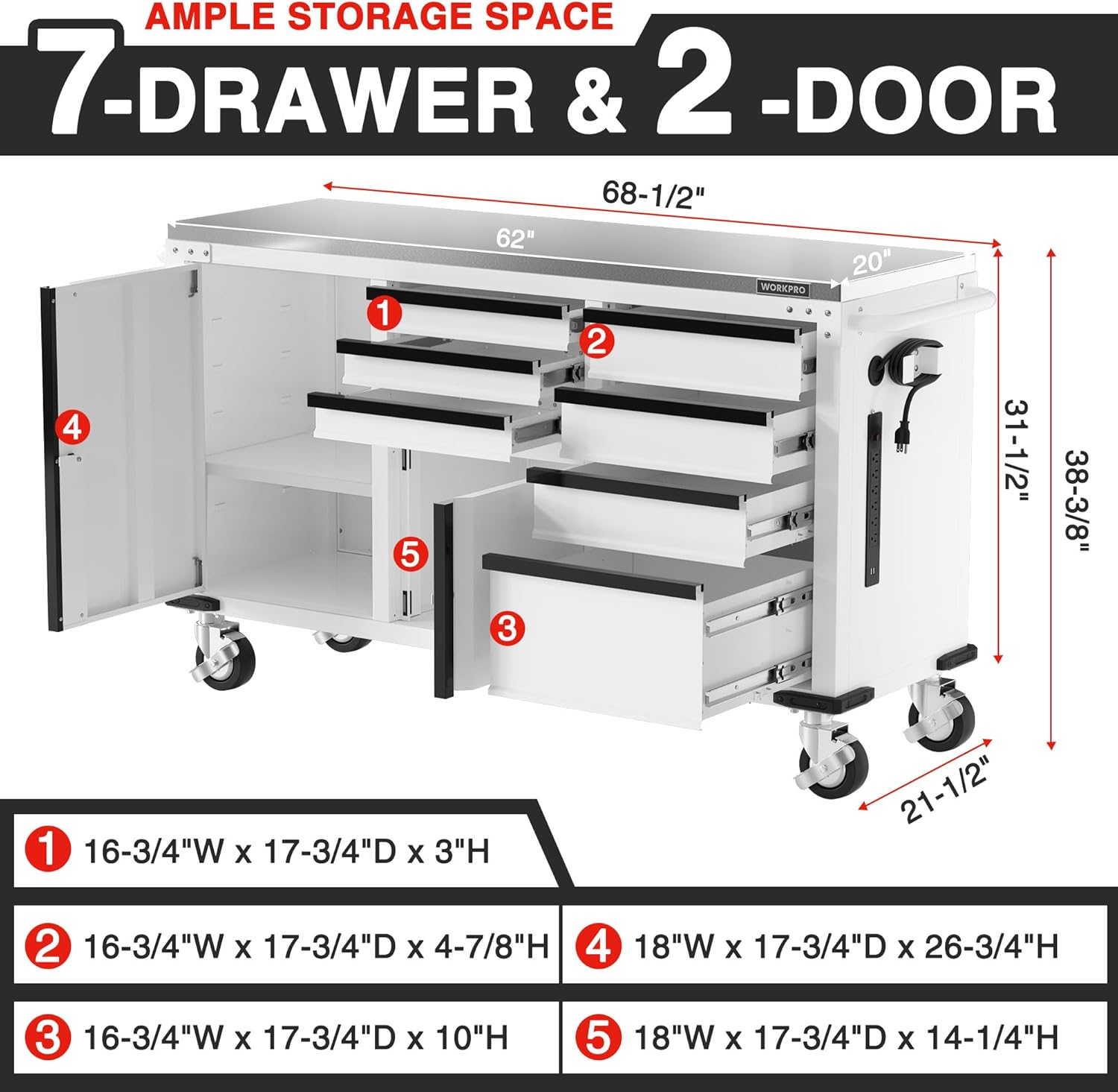 WORKPRO 62 x 20 tool chest review,WORKPRO tool chest review and rating,is WORKPRO rolling tool chest worth buying,WORKPRO tool storage cabinet review pros cons,WORKPRO 7-drawer tool chest honest review,WORKPRO 62 x 20 cabinet review verdict unboxing and complete package contents
