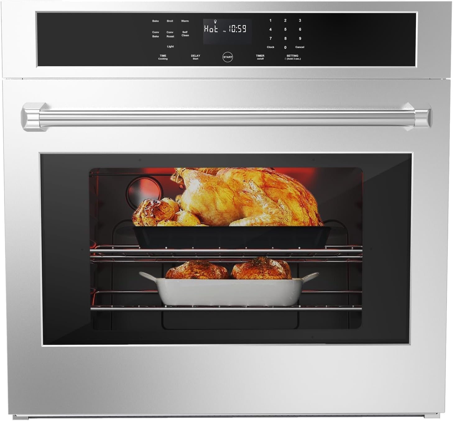 MERXENG 30 inch Electric Single Wall Oven Review: Pros & Cons 1 MERXENG 30 inch electric single wall oven review build quality and materials close-up showing stainless steel finish and glass door