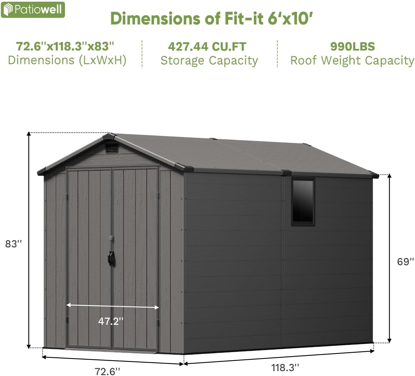 Patiowell 6x10 Storage Shed Review: Honest Pros & Cons 4 Patiowell 6x10 storage shed review,Patiowell 6x10 shed review and rating,is Patiowell 6x10 shed worth buying,Patiowell 6x10 resin shed review pros cons,Patiowell 6x10 shed review honest opinion,Patiowell 6x10 outdoor storage shed review verdict compared against top alternatives