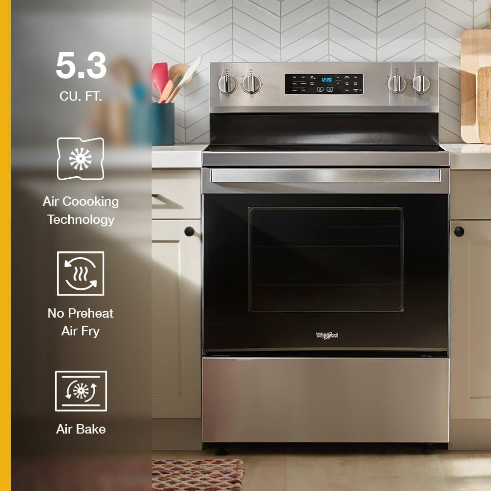 Whirlpool WFES5030RZ electric range review,Whirlpool WFES5030RZ review and rating,is Whirlpool WFES5030RZ worth buying,Whirlpool WFES5030RZ review pros cons,Whirlpool WFES5030RZ review honest opinion,Whirlpool WFES5030RZ review verdict feature breakdown and specification detail