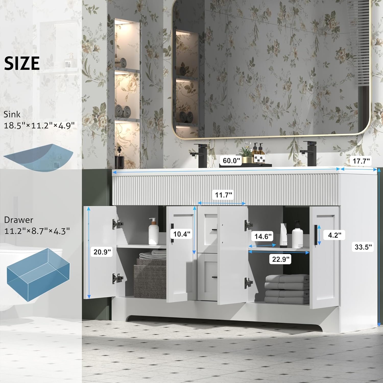 eclife 60 Inch Bathroom Vanity Review: Pros & Cons 2 eclife 60 inch bathroom vanity review performance testing over multiple weeks