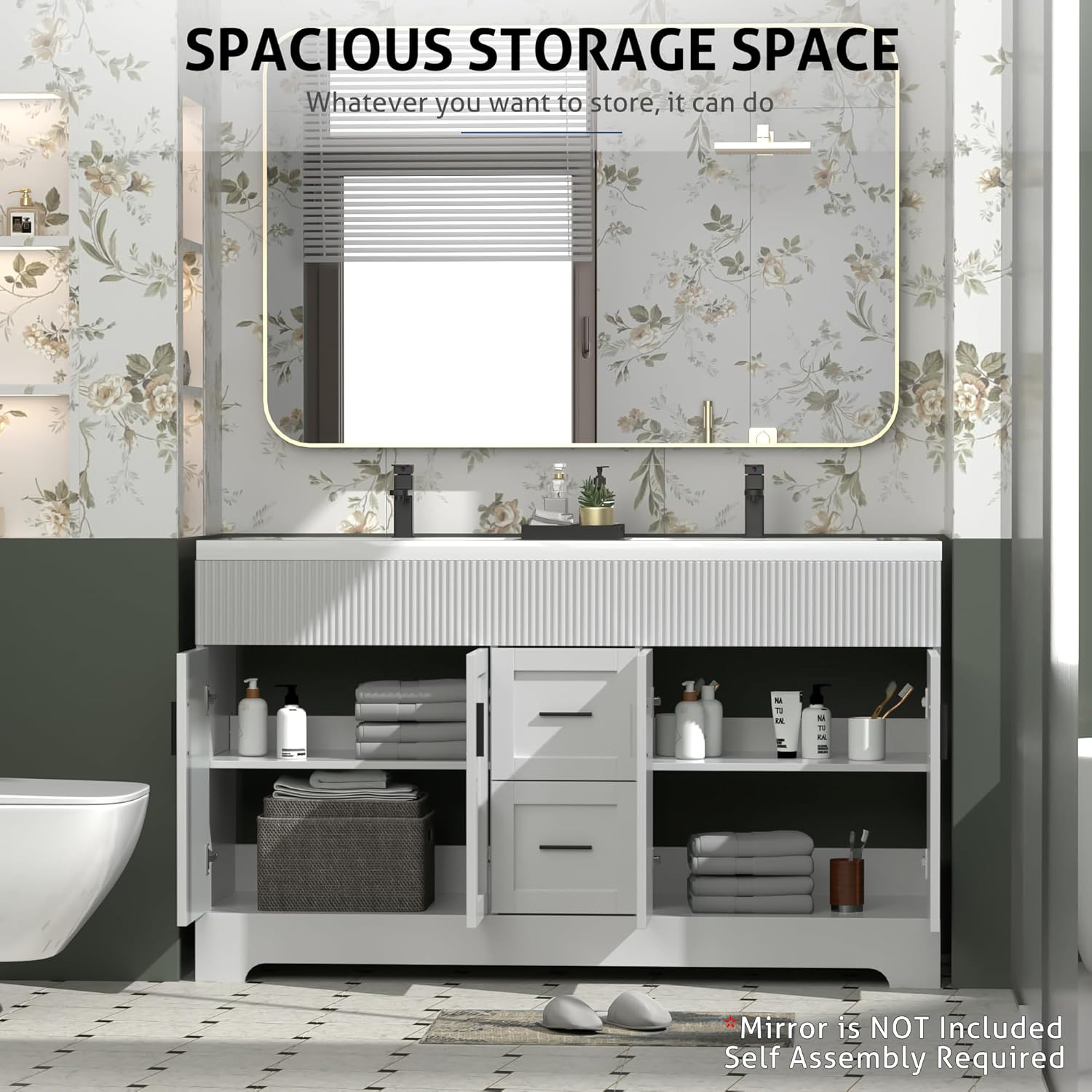 eclife 60 Inch Bathroom Vanity Review: Pros & Cons 3 eclife 60 inch bathroom vanity review feature breakdown and specification detail
