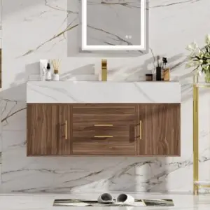 Image 1 of homary floating bathroom vanity review