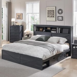 Image 1 of ACCOHOHO farmhouse bed frame review