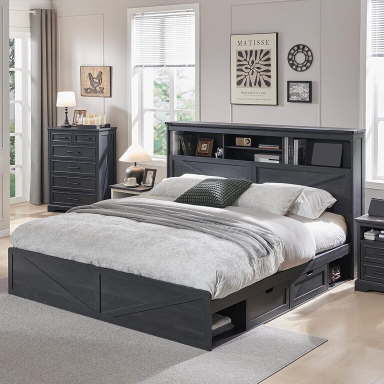 Image 1 of ACCOHOHO farmhouse bed frame review
