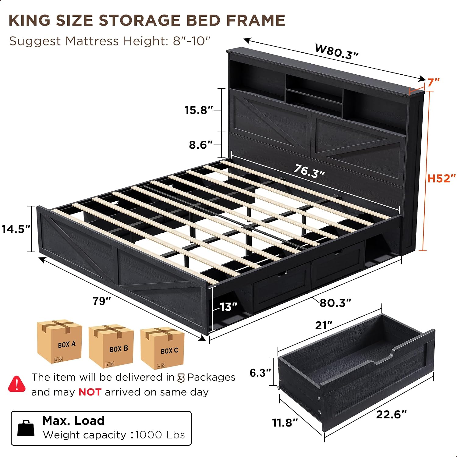 ACCOHOHO farmhouse bed frame review — testing over multiple weeks in a real bedroom