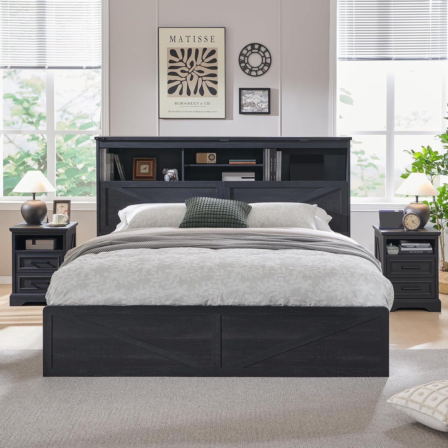 ACCOHOHO farmhouse bed frame review — feature breakdown and specification details