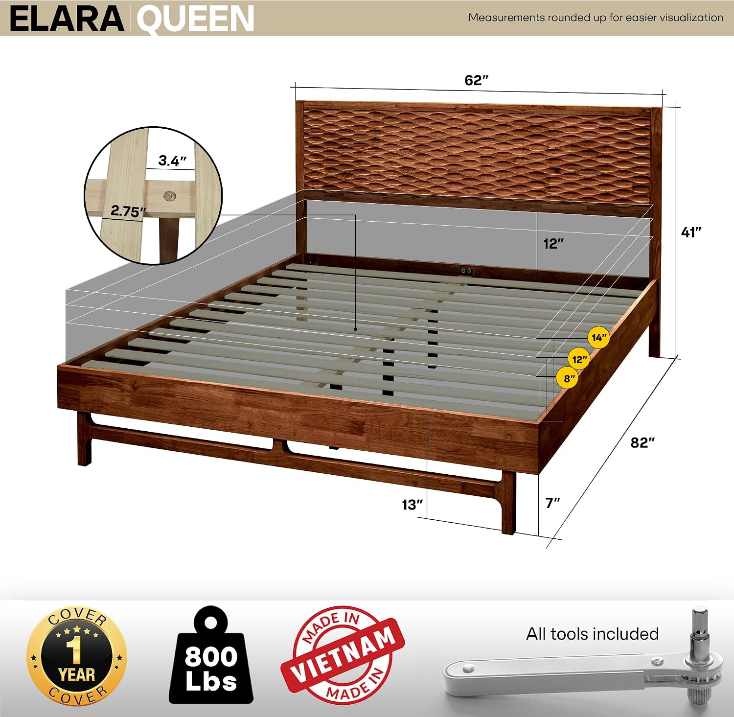 Acacia Elara Wood Bed Frame review,Acacia Elara bed frame review and rating,is Acacia Elara bed frame worth buying,Acacia Elara bed frame review pros cons,Acacia Elara bed frame review honest opinion,Acacia Elara bed frame review verdict — design and build quality detail