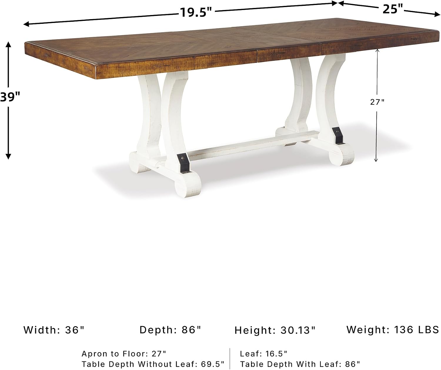 Setting up for our Ashley Valebeck dining table review pros cons testing — first assembly