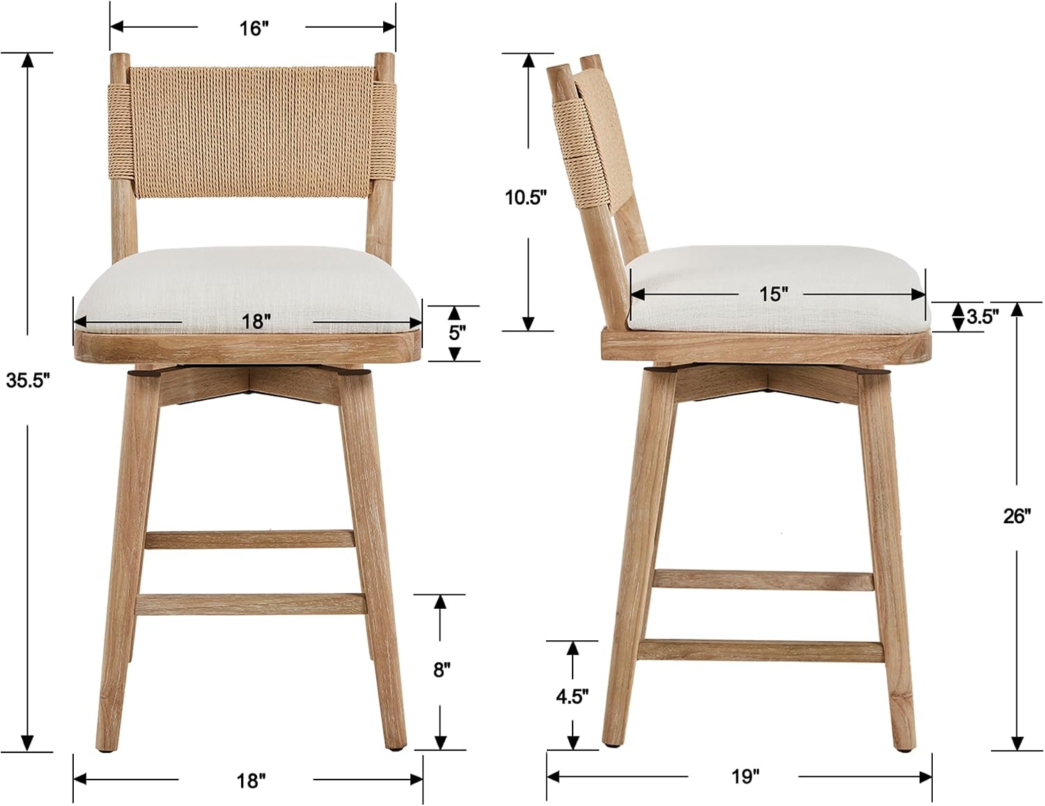 DM Furniture Swivel Counter Stools Review: Pros & Cons 2 DM Furniture swivel counter stools — setup and first use experience