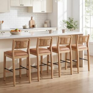 Image 1 of EALSON rattan counter height bar stools review