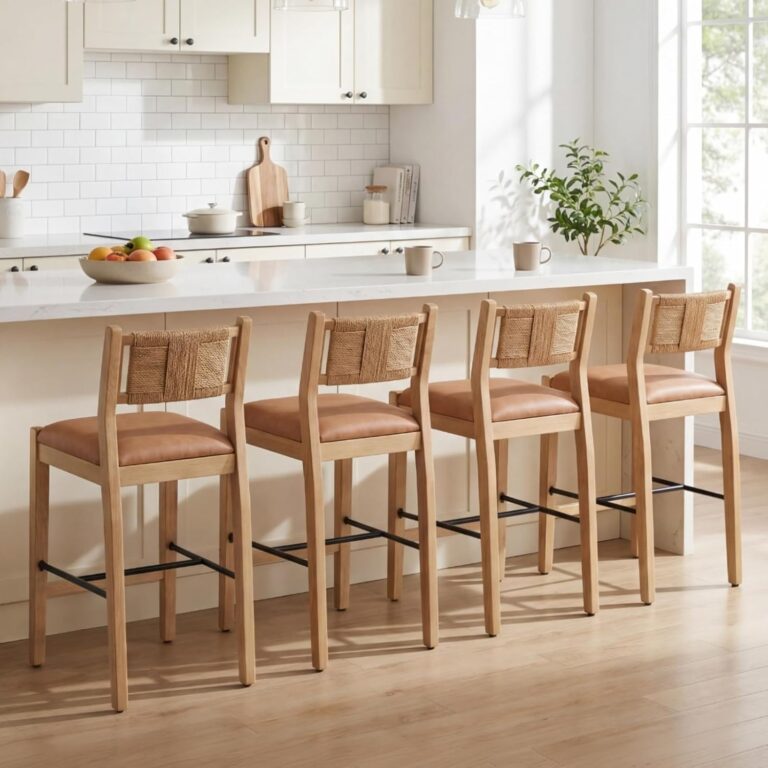 Image 1 of EALSON rattan counter height bar stools review