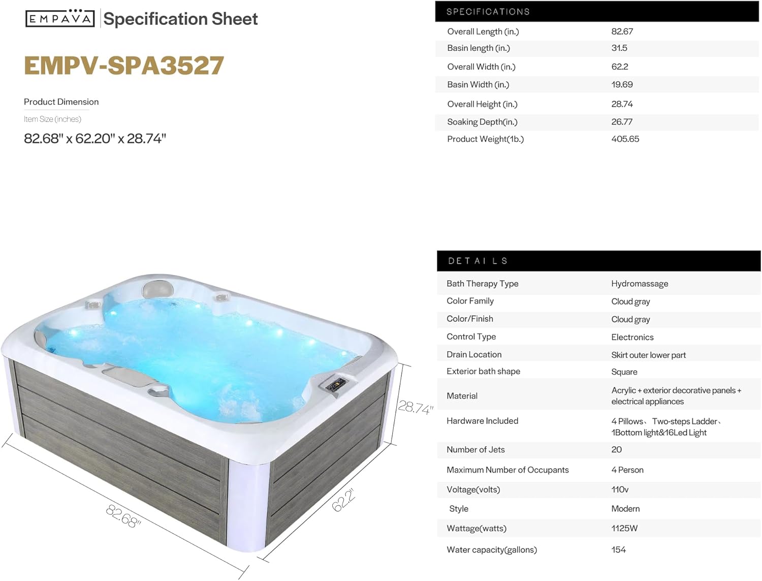 Empava hot tub review,Empava hot tub review and rating,is Empava hot tub worth buying,Empava hot tub review pros cons,Empava hot tub review honest opinion,Empava hot tub review verdict unboxing and complete package contents