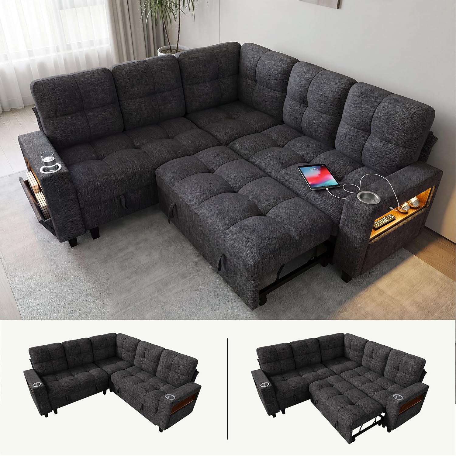 Flamaker modular sectional sofa review,Flamaker 83 sectional sofa review and rating,is Flamaker modular sectional worth buying,Flamaker sectional sofa review pros cons,Flamaker sofa bed honest opinion,Flamaker 83 modular sectional review verdict during hands-on performance testing