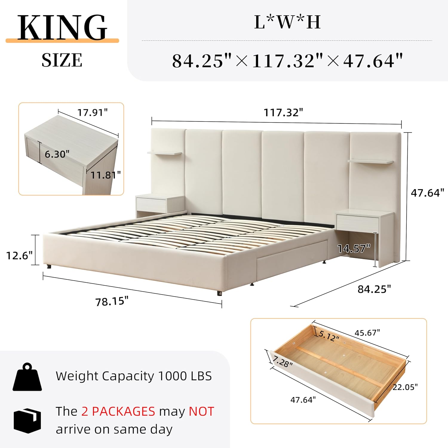 QNZK King Bed Frame Review: Pros & Cons 2 QNZK king bed frame review,QNZK king bed frame review and rating,is QNZK king bed frame worth buying,QNZK king bed frame review pros cons,QNZK king bed frame review honest opinion,QNZK king bed frame review verdict — design and build quality detail