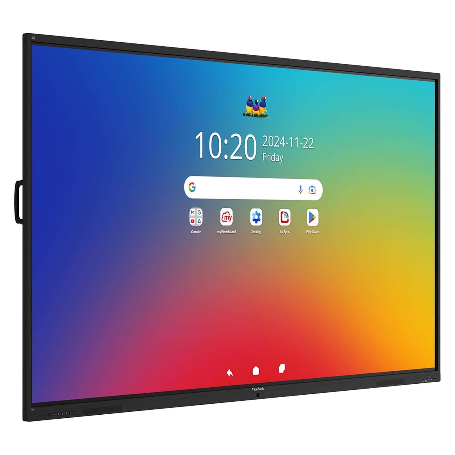 Setting up the ViewSonic IFP9841 review unit — mounting the 98-inch panel on a VESA wall mount