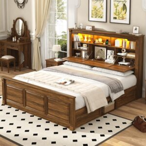 Image 1 of farmhouse king size bed frame review