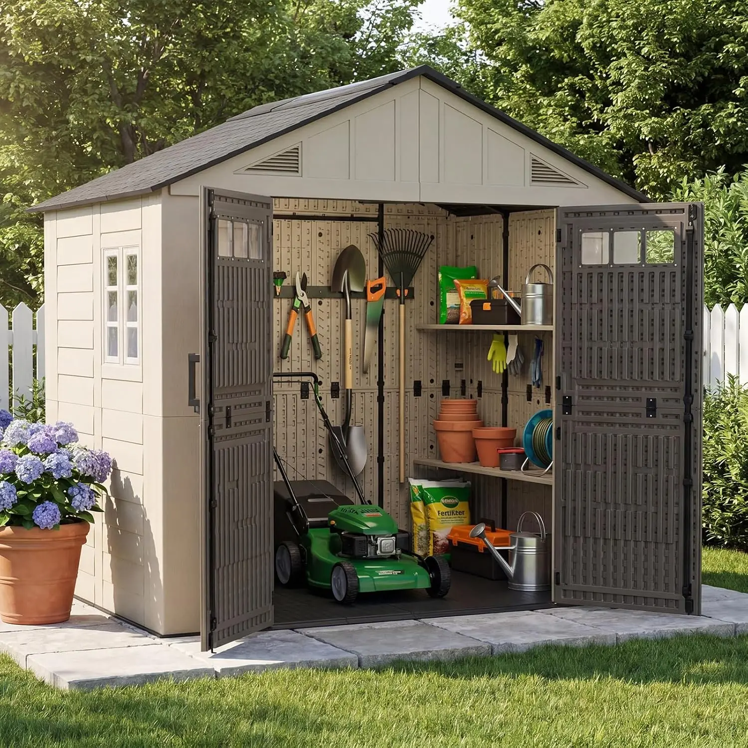 Aoxun 8x6 storage shed review,Aoxun 8x6 storage shed review and rating,is Aoxun storage shed worth buying,Aoxun 8x6 shed review pros cons,Aoxun storage shed honest review opinion,Aoxun 8x6 shed review verdict build quality and materials close-up